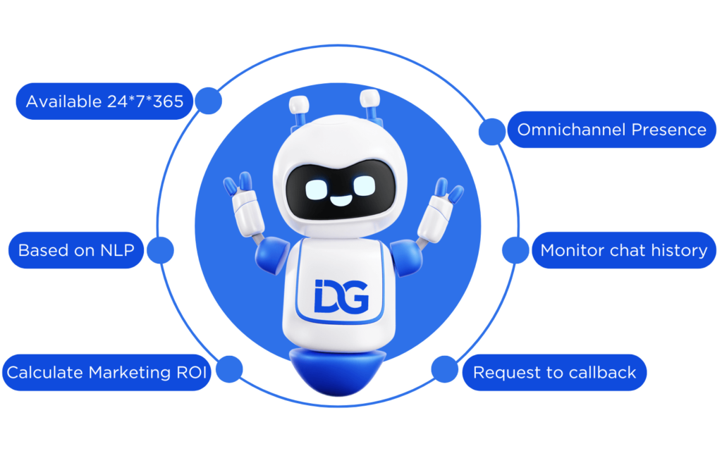 chatbot features for education consultancy business for student dgmate